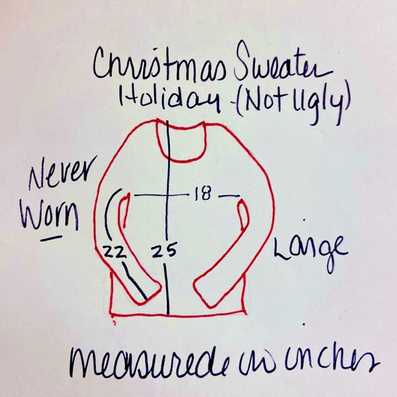 Holiday Snowman Sweater-Christmas-Winter. Sequin on the front. Large. Classy. - Picture 8 of 9